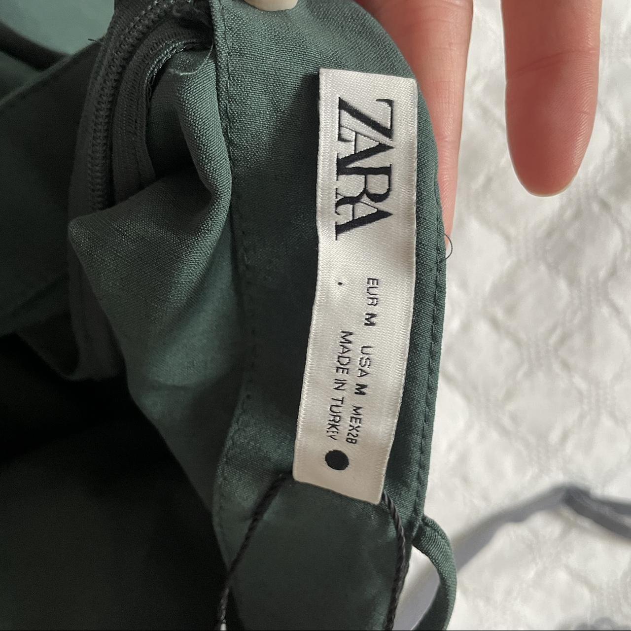 Zara dark Green dress brand new never worn with... Depop