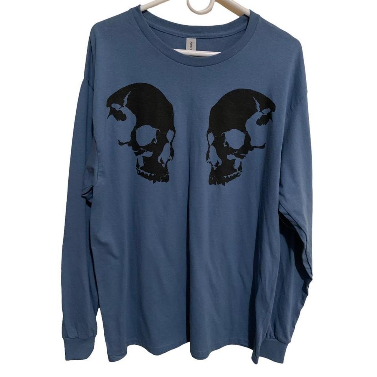 Skull Print Longsleeve #mallgoth #grunge #skater... - Depop