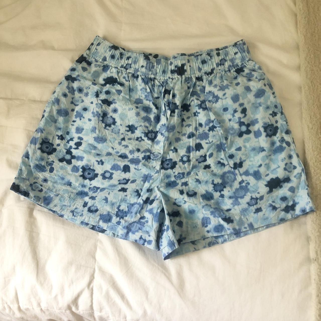 Paisley Print Swim Trunks Real nice navy blue - Depop