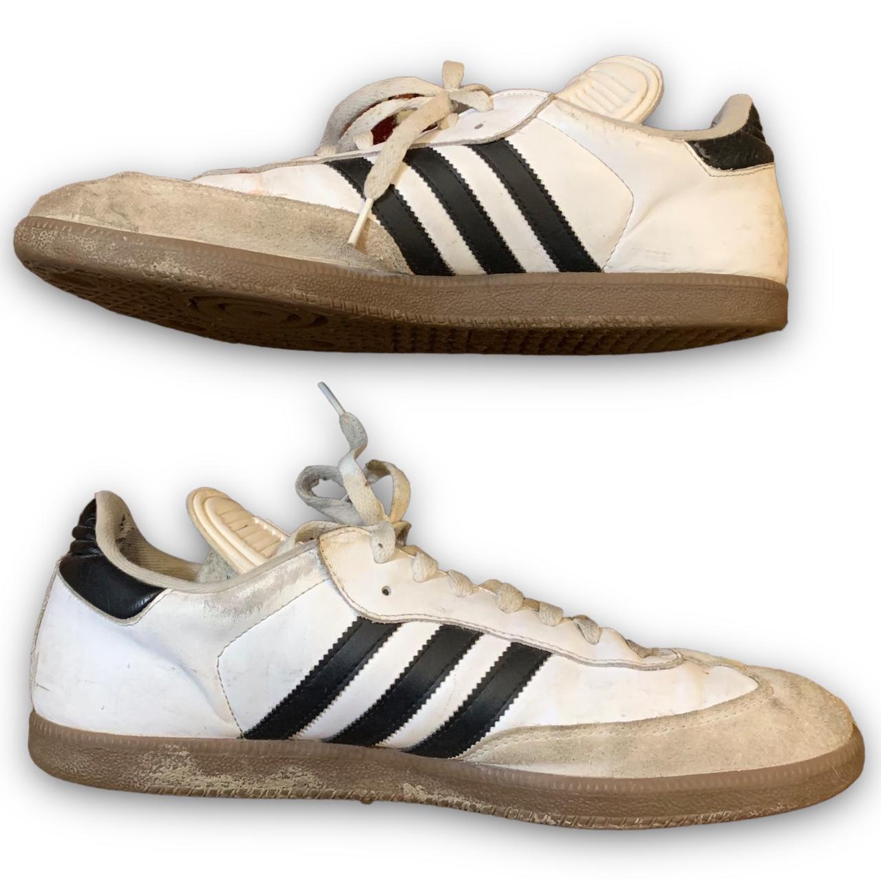 Vintage White Adidas Samba Shoes Size 13 Mens ... - Depop