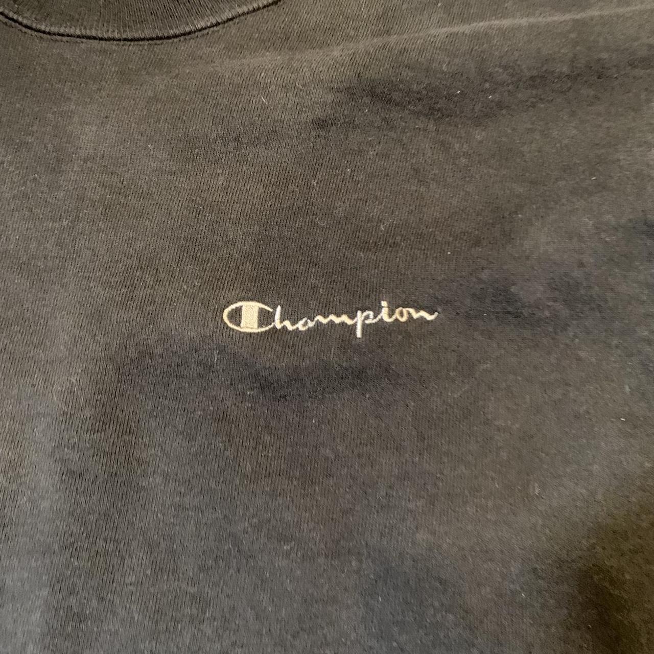 vintage 90s champion embroidered logo crewneck size... - Depop