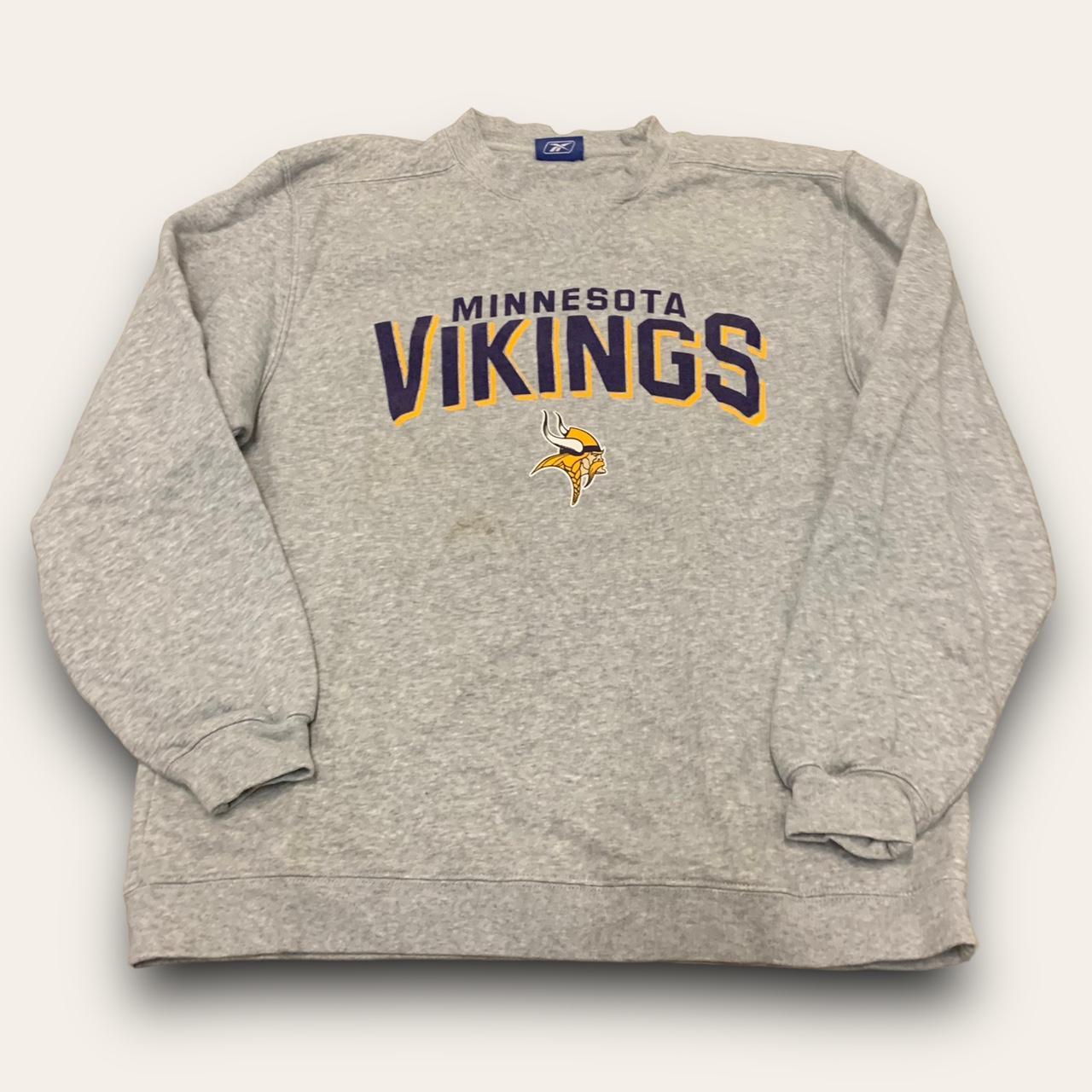 Vintage 90's Minnesota Vikings Crewneck Size: - Depop