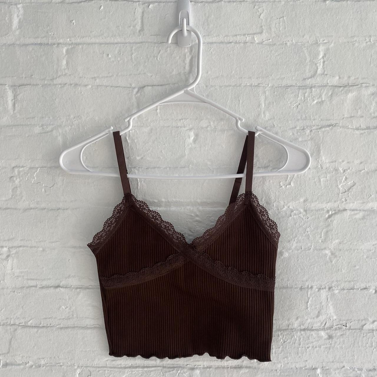 H&M brown crop top Depop