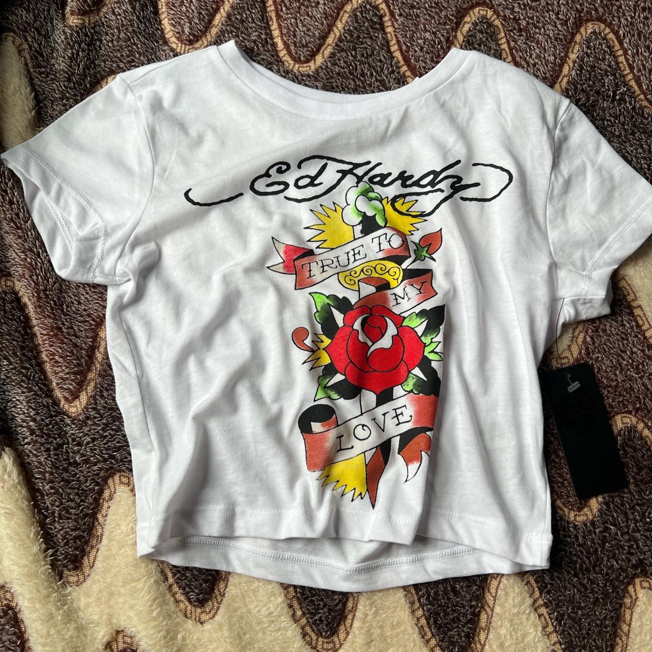 ed hardy tshirt brand new never worn still with tag... - Depop