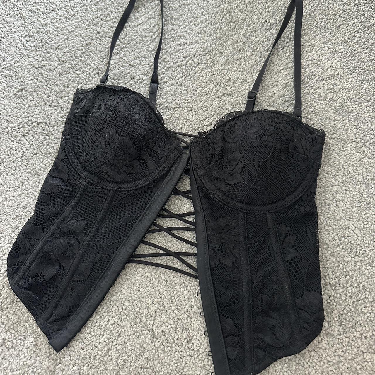 Glassons Black Corset Top Size 6 Worn Maybe Once Depop