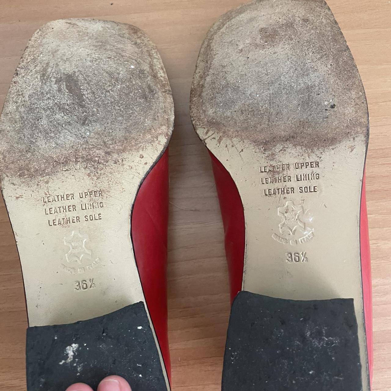 Red vintage italian loafers. All leather. Milana... Depop