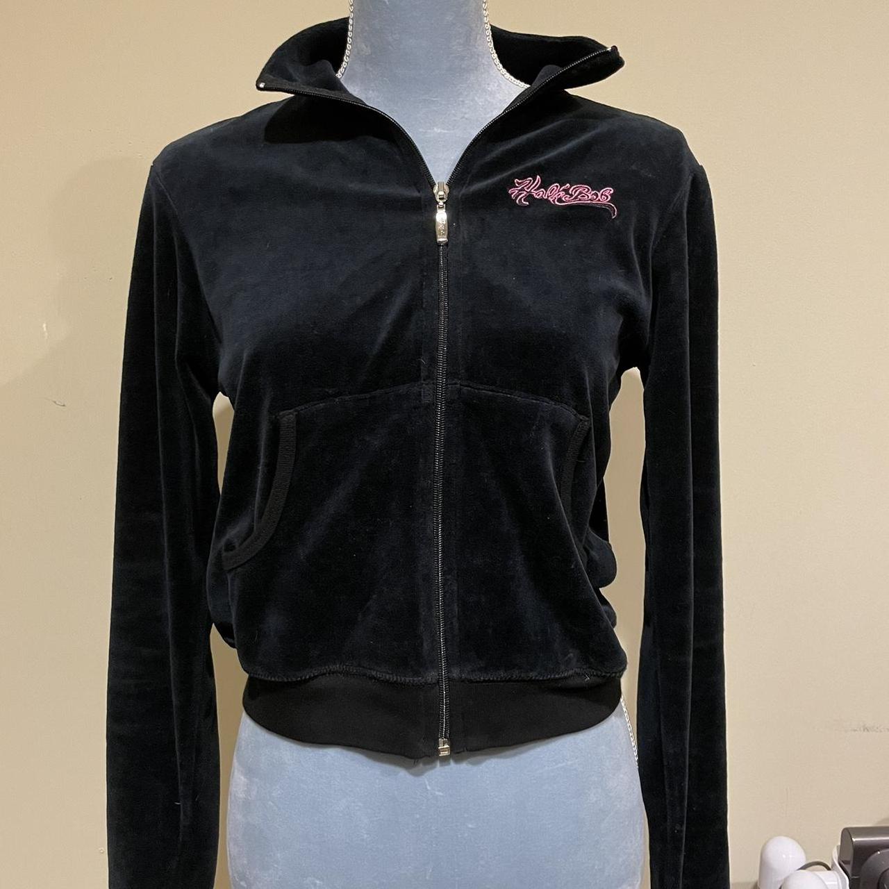 Black and pink satin Track Jacket Great condition... Depop