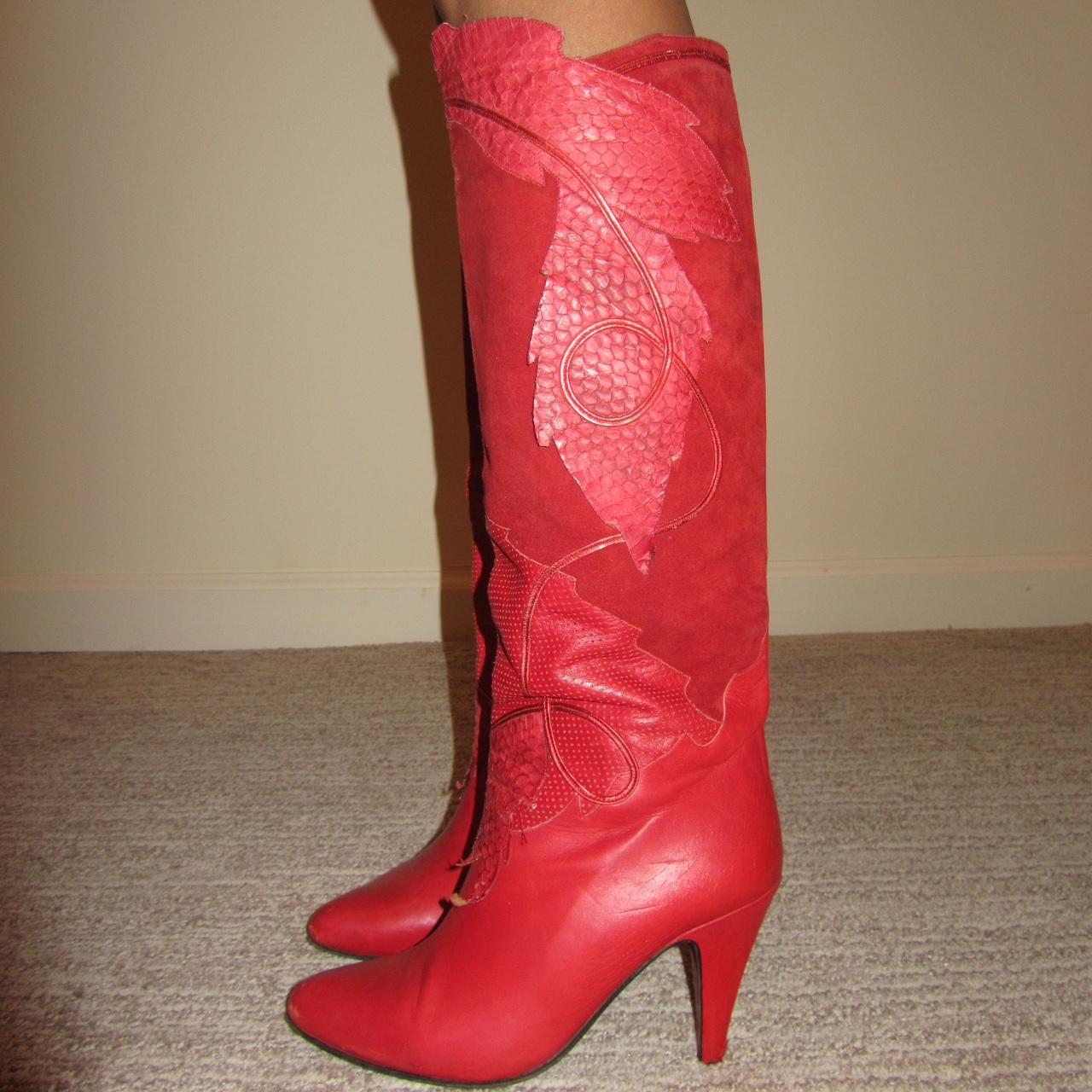 Vintage red outlet boots