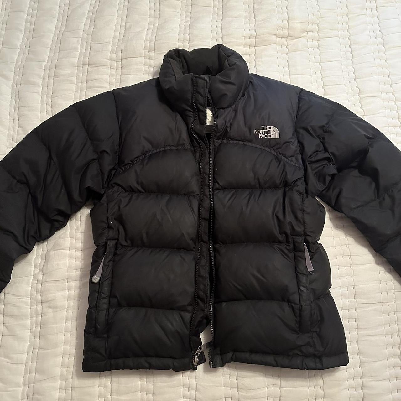 BLACK NORTH FACE PUFFER WOMENS in perfect condition... - Depop