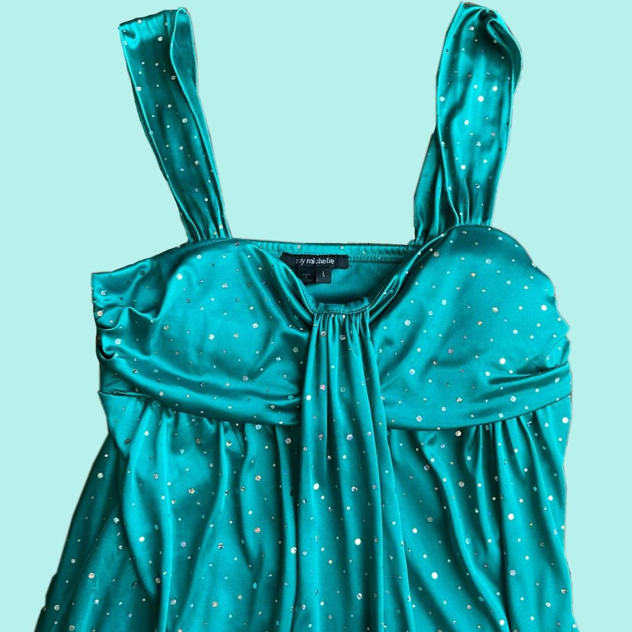 Stunning teal blue Y2K dress by the brand My... Depop