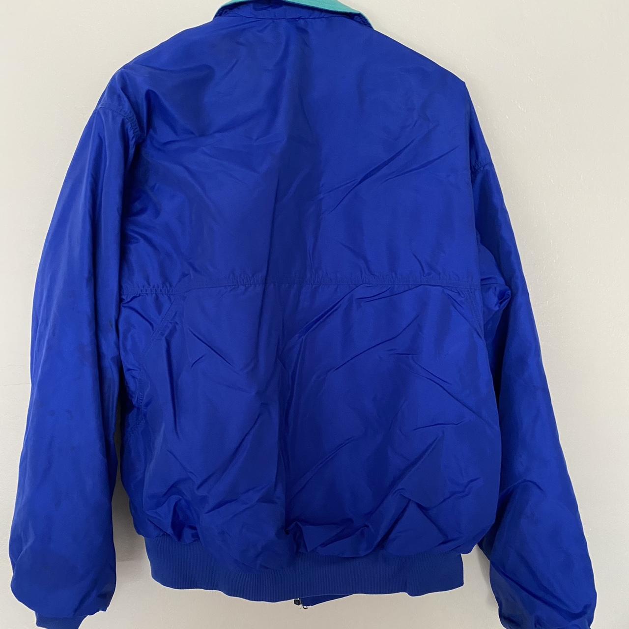 Blue and teal vintage patagonia jacket, for mild to... - Depop