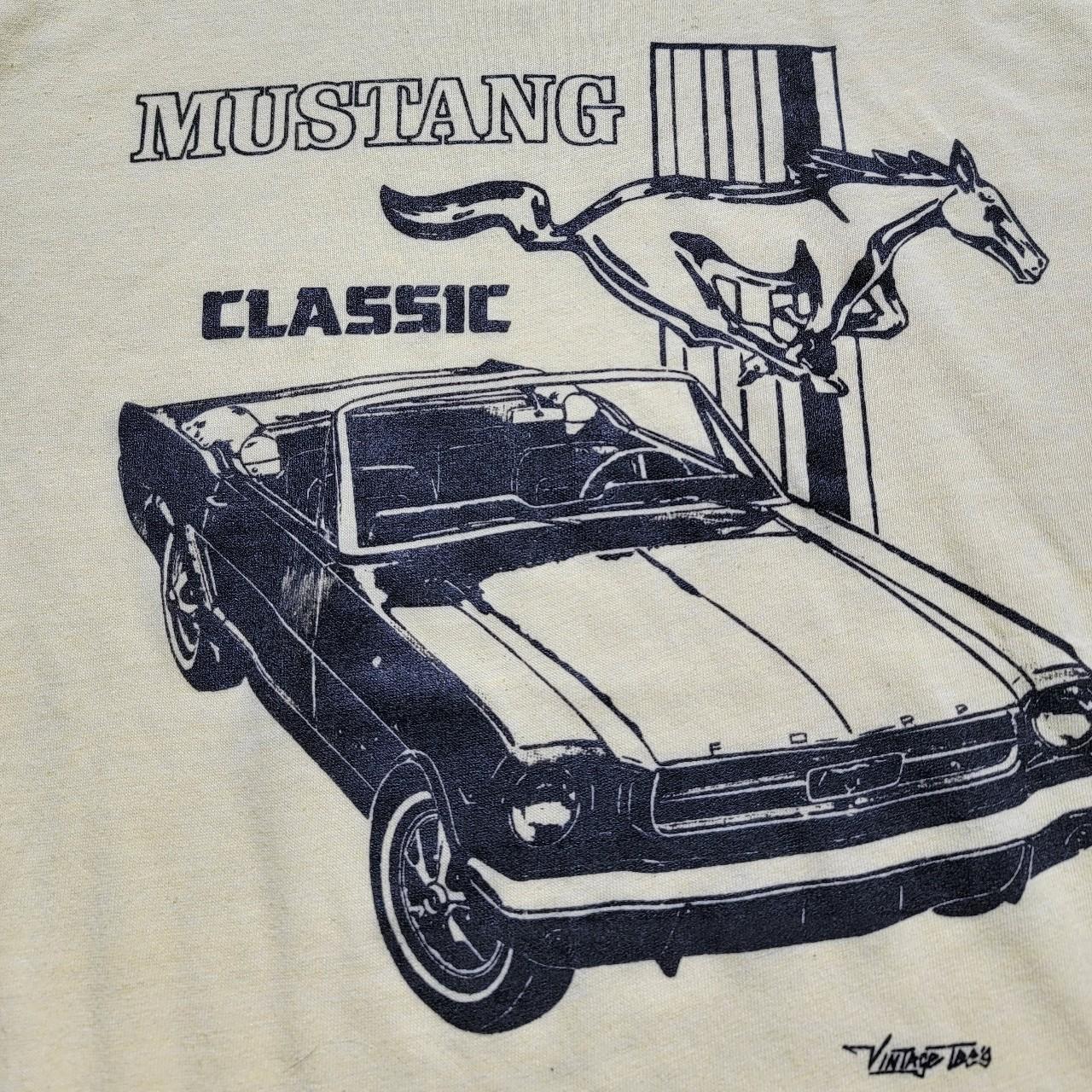 Vintage Early 1980s Mustang Classic Car Tshirt - Depop