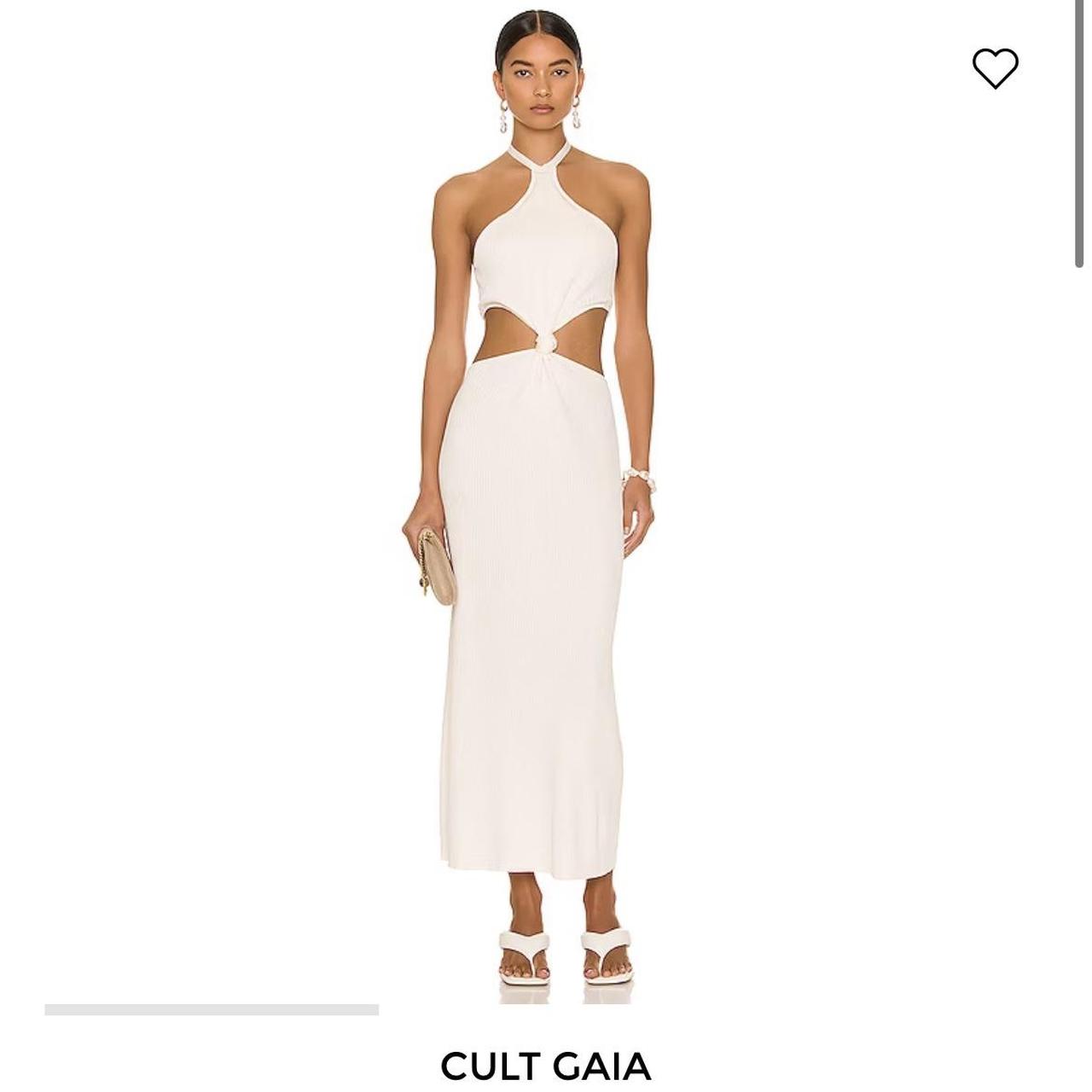 Cult Gaia Women's White Dress | Depop