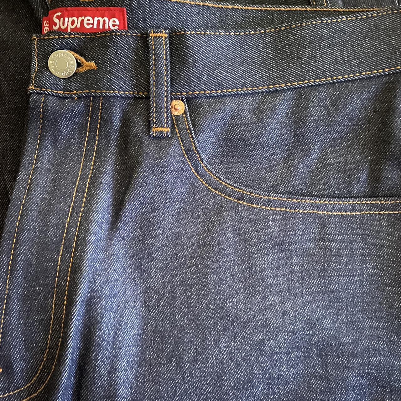 Supreme Fw23 Rigid Baggy Selvedge Denim Size... - Depop