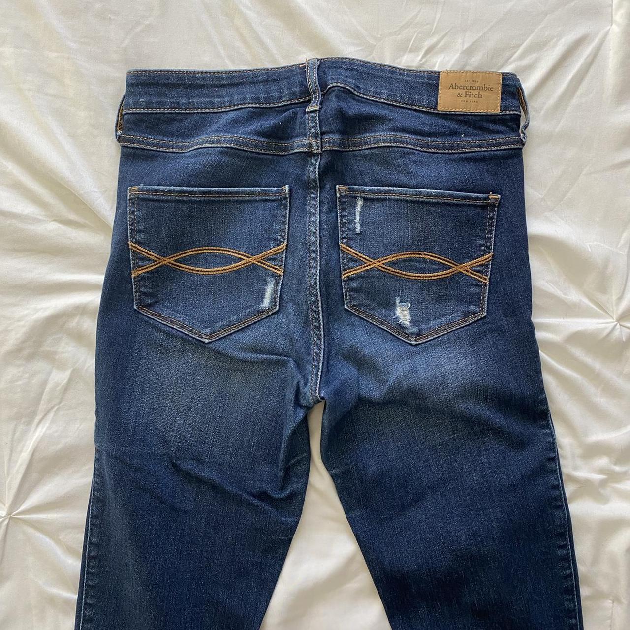 Abercrombie & Fitch dark wash skinny jeans! High... - Depop