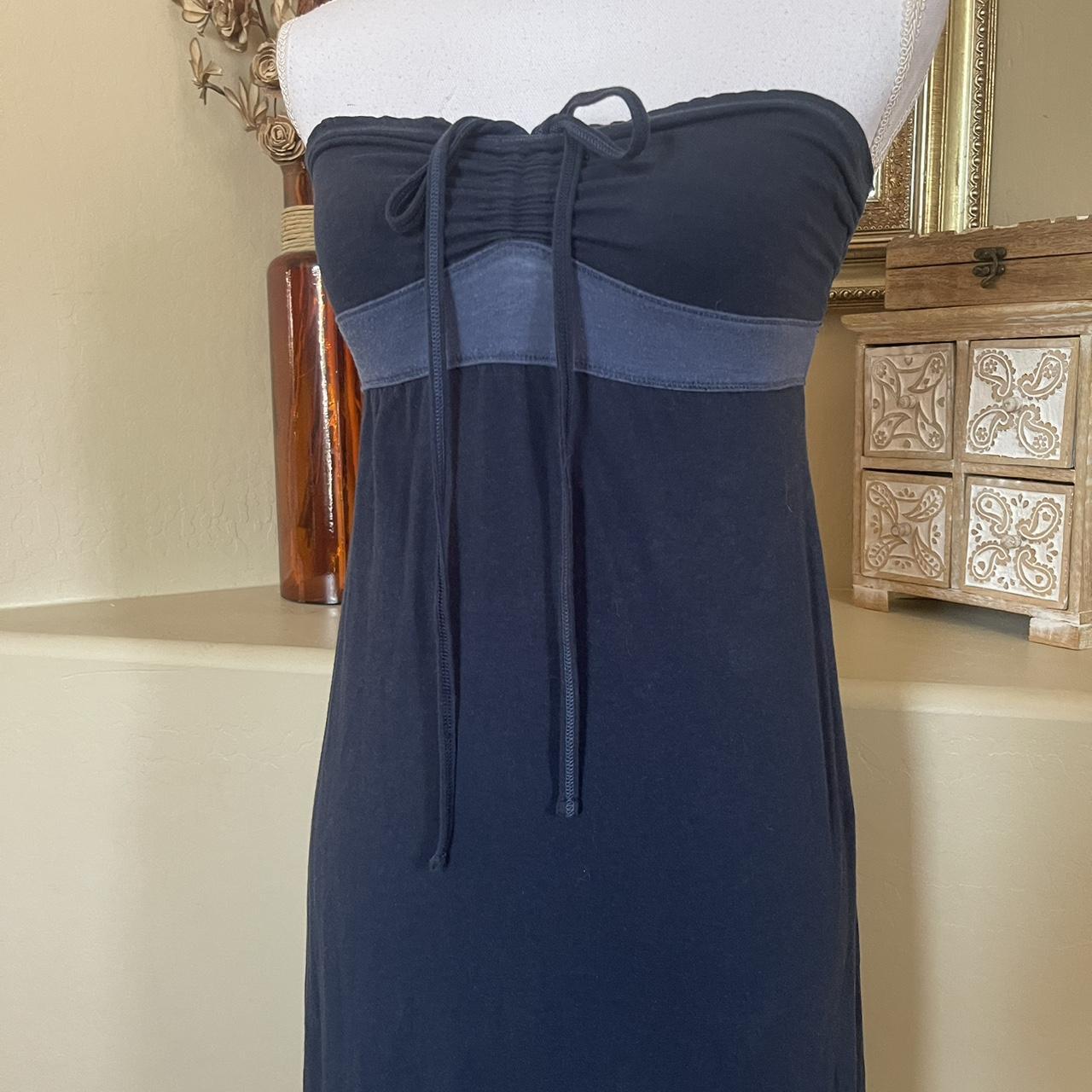 Hollister navy maxi dress •size xs •can be worn... - Depop