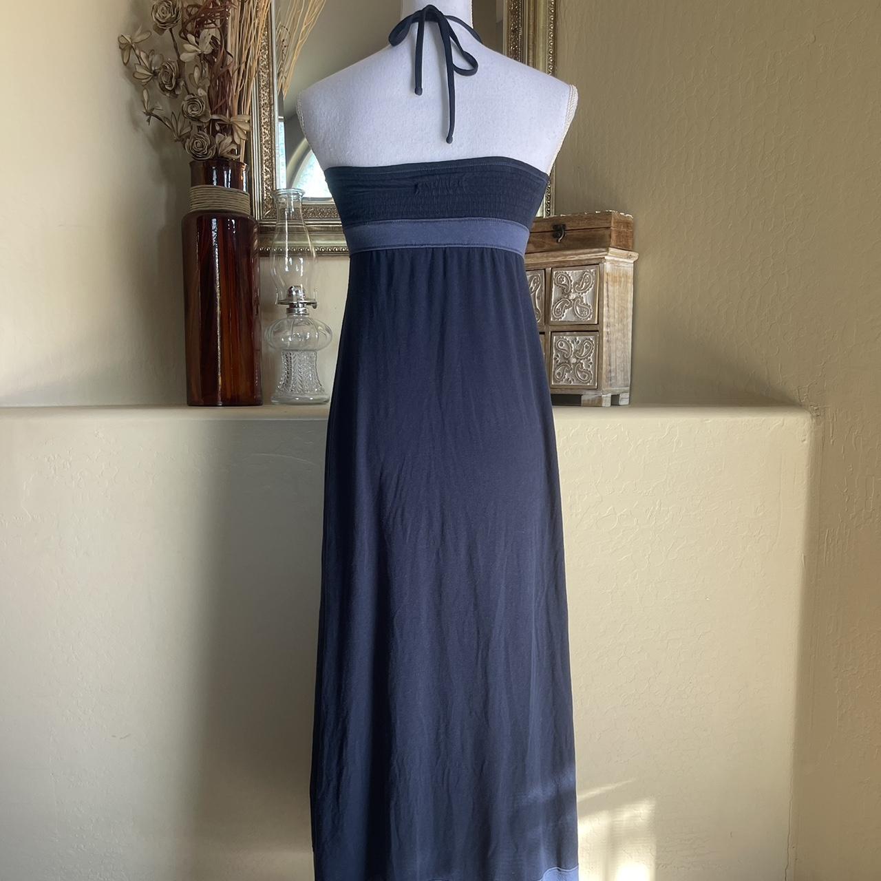 Hollister navy maxi dress •size xs •can be worn... - Depop