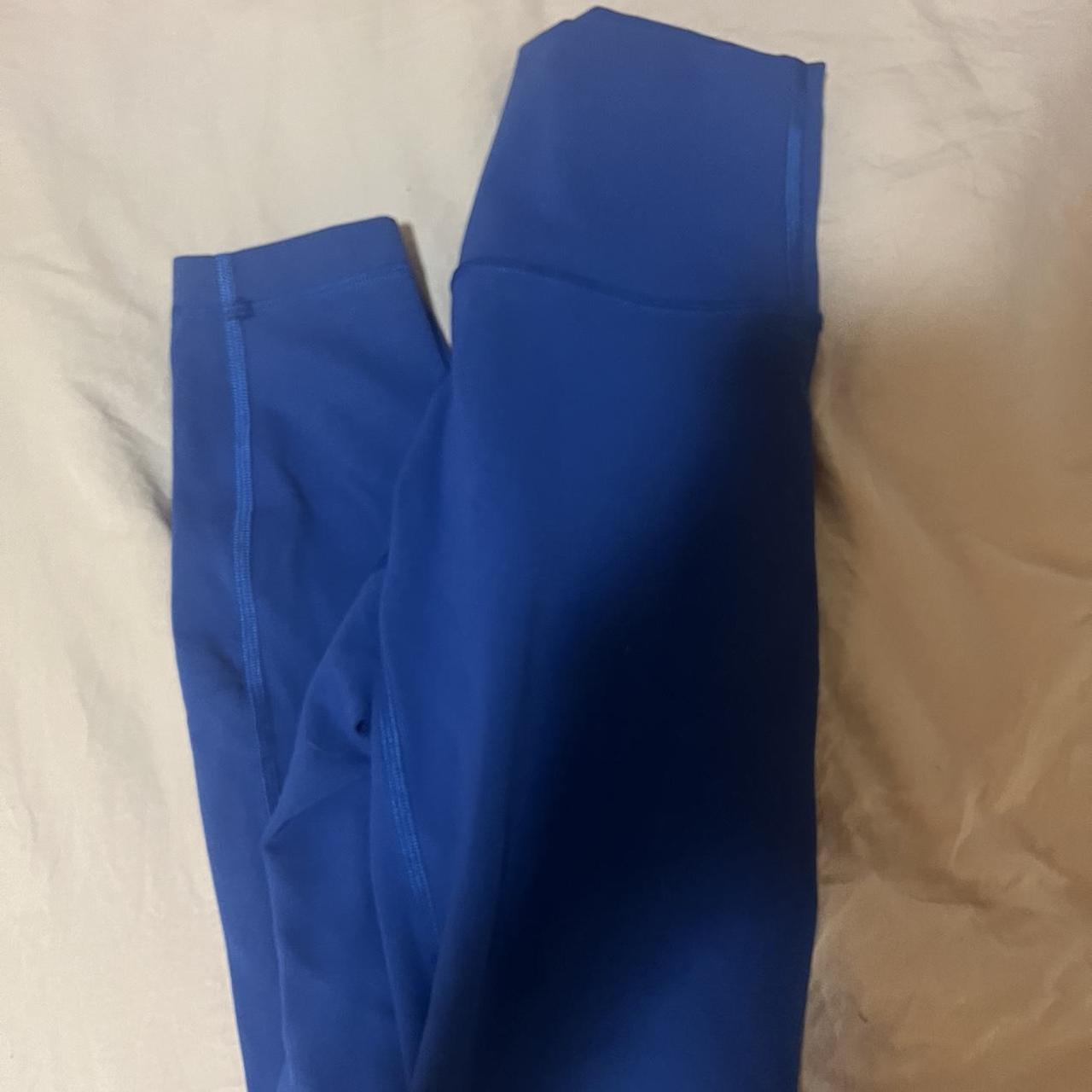 Bright Blue 25 inch Lululemon leggings - Depop