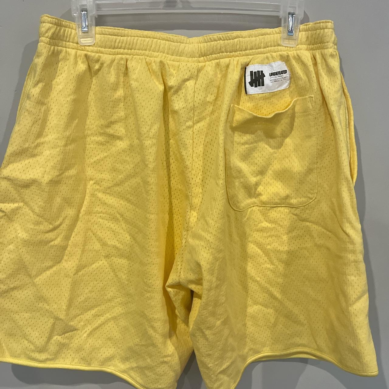 UNDEFEATED mesh basketball shorts color: yellow New... - Depop