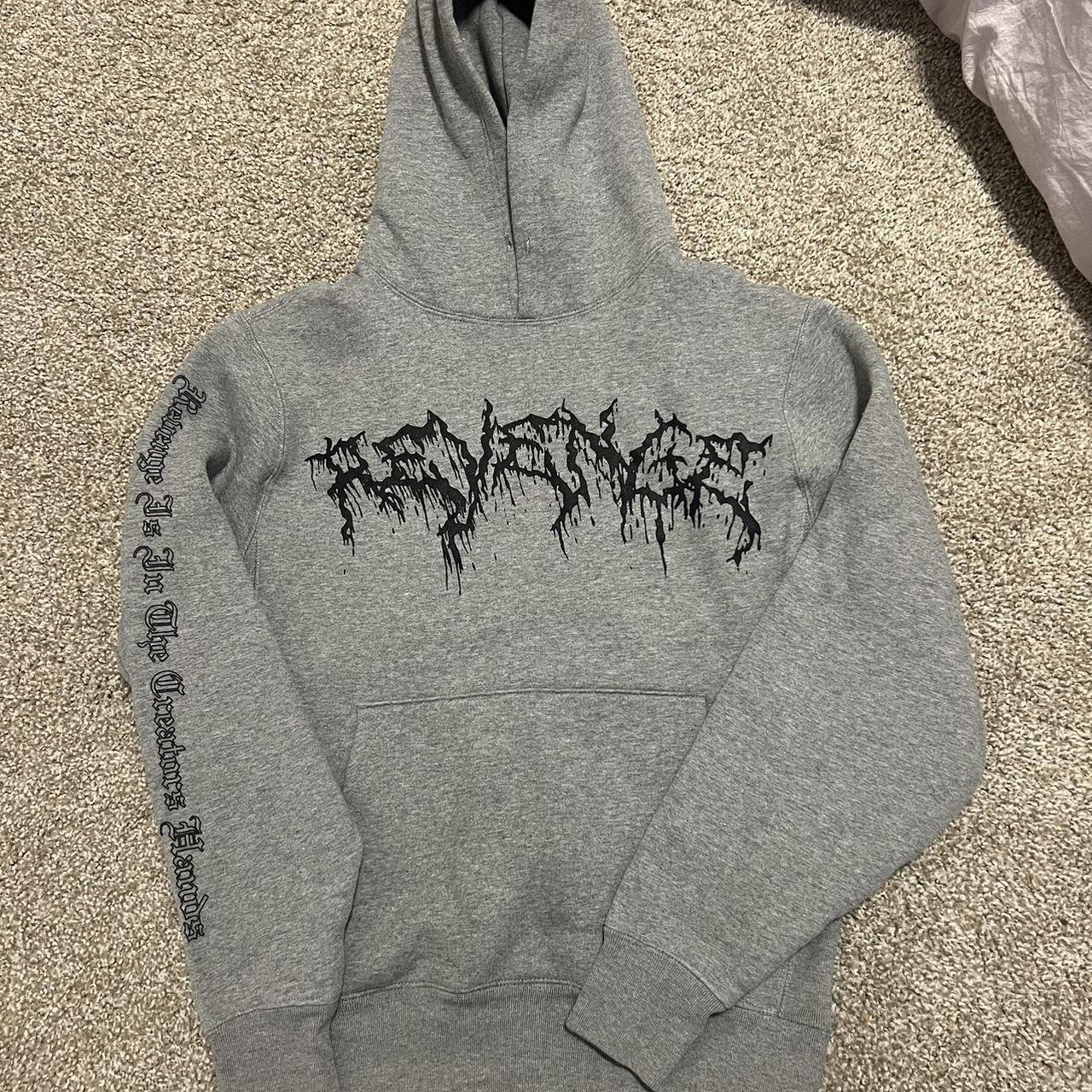 Gray revenge hoodie in size small