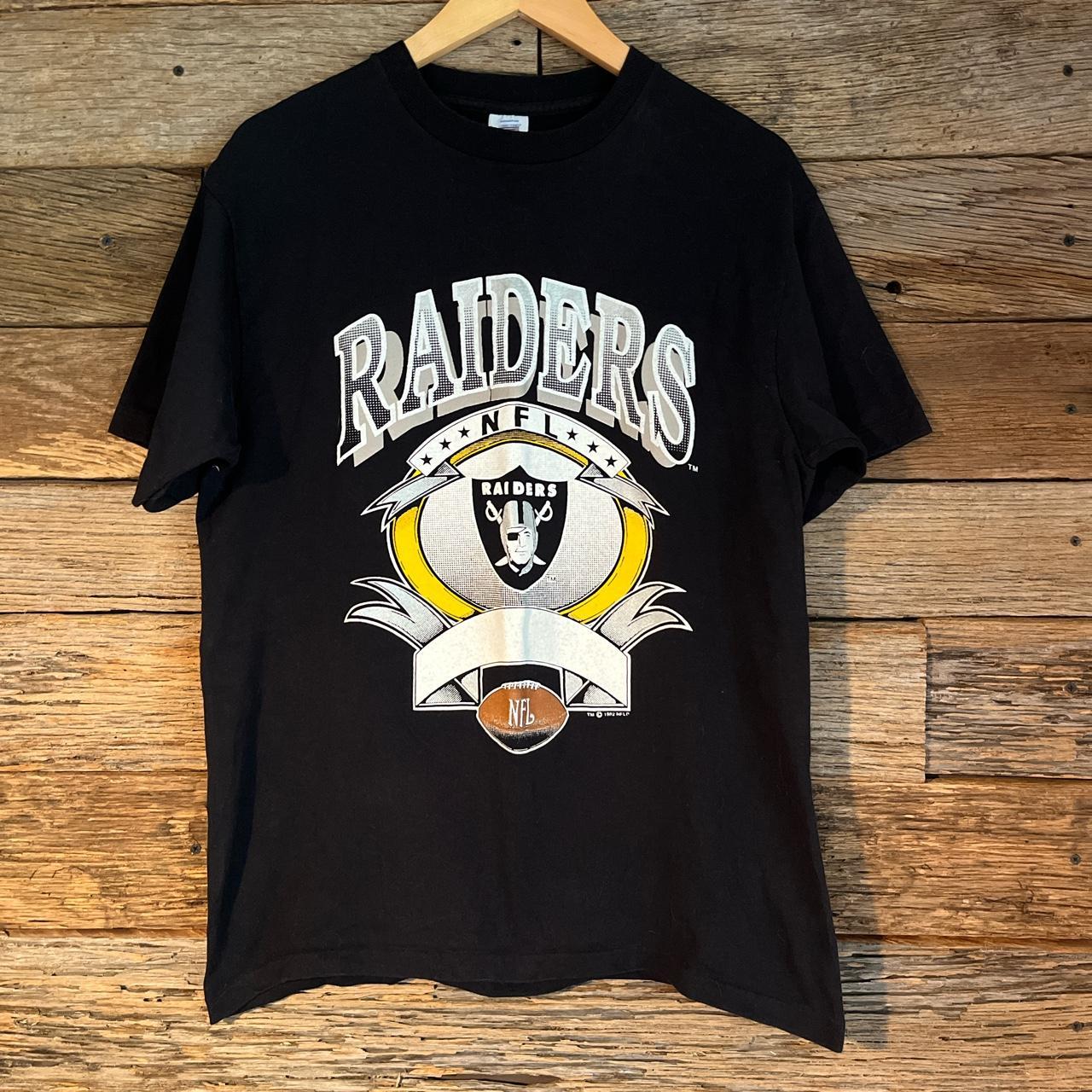 Vintage 1992 Los Angeles Raiders T-shirt Size - Depop