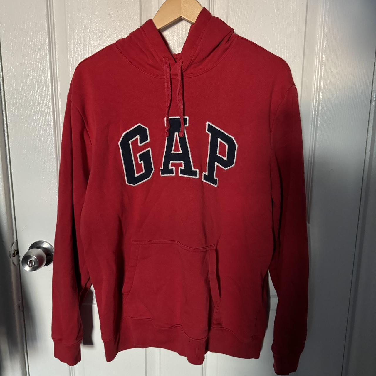 Red GAP Hoodie Size: L - Depop