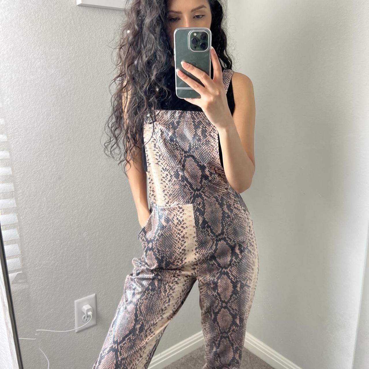 Missguided snake cheap print jumpsuit