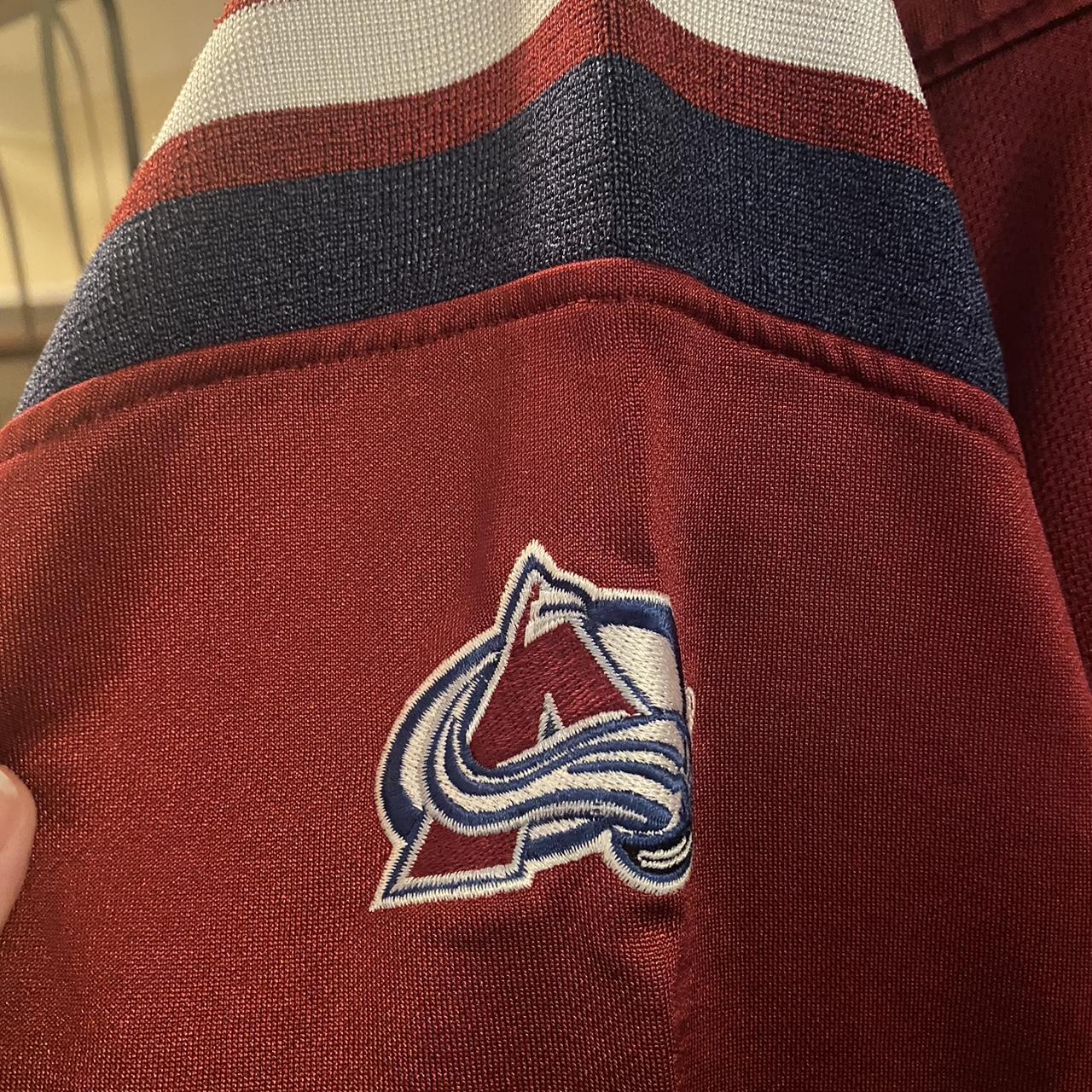 Vintage Colorado Avalanche Jersey Youth XL White 90s - Depop