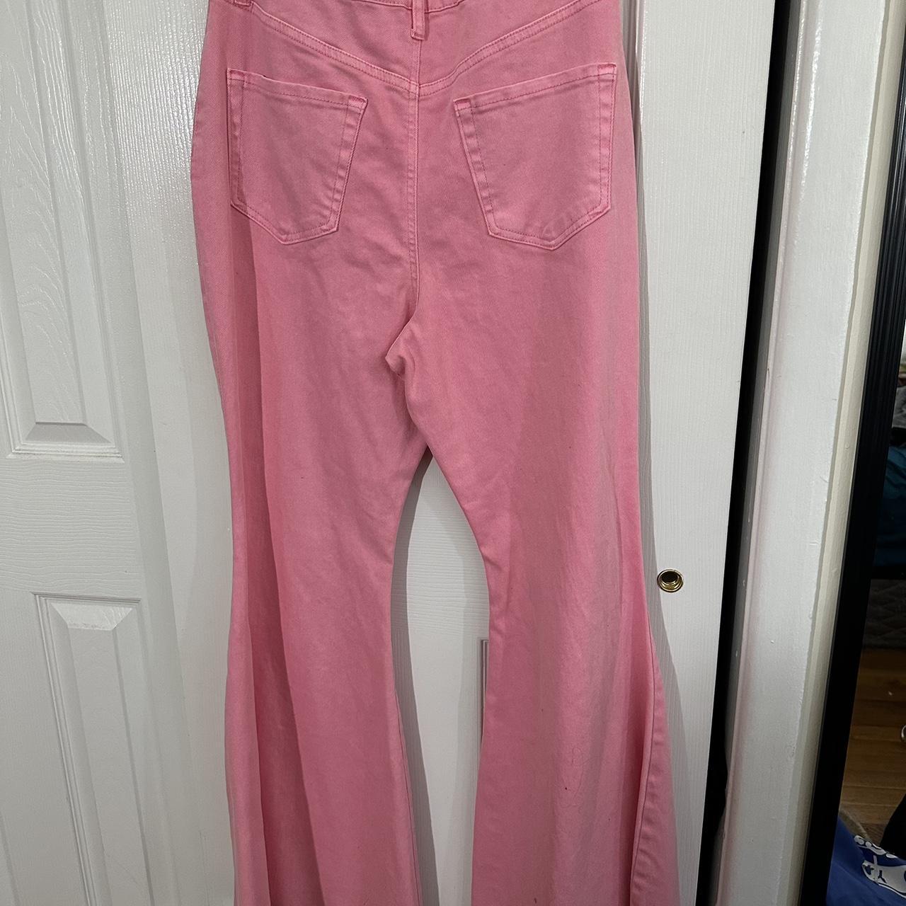 Wild fable pink flare jeans Never worn! Size 10,... - Depop
