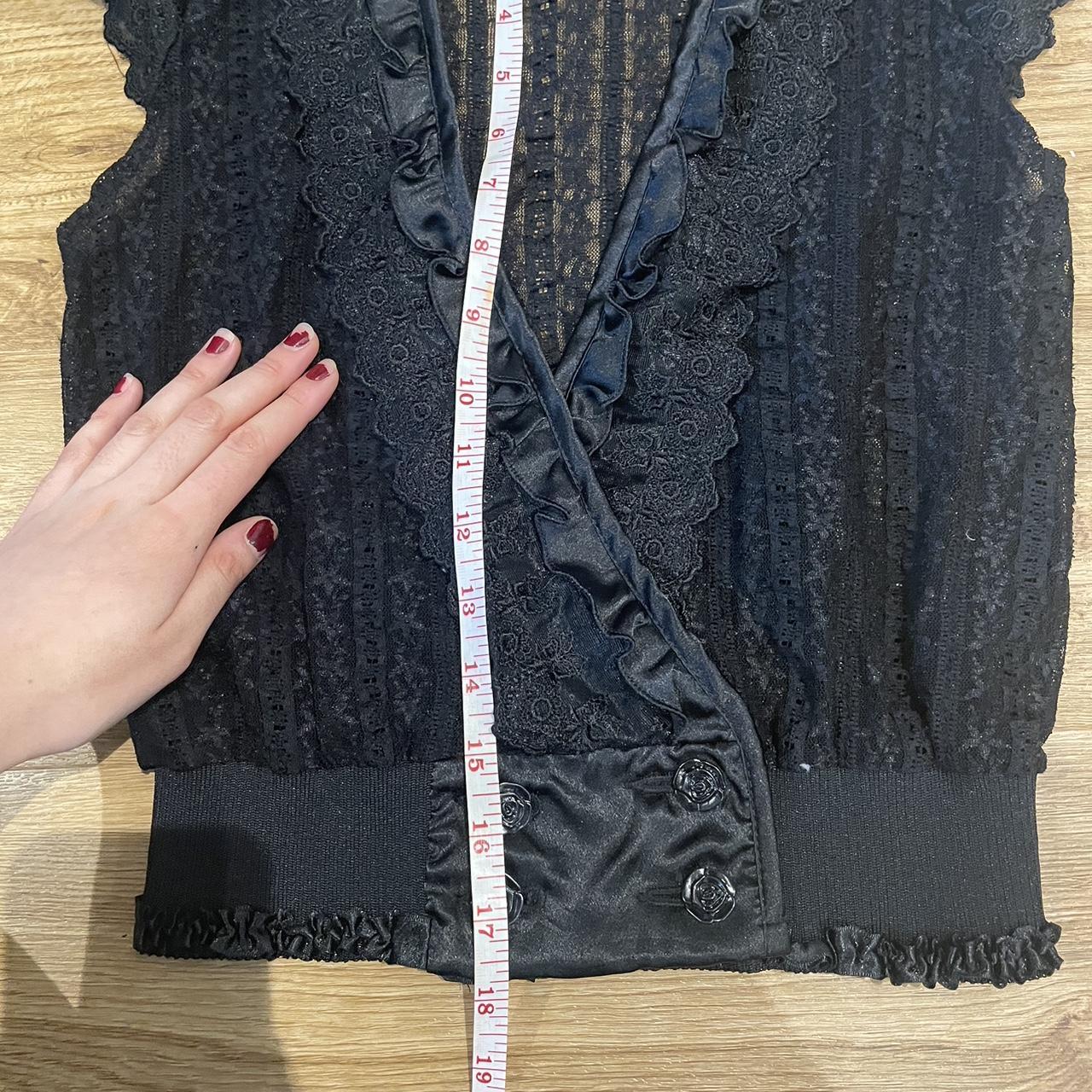 Black Lace Button vest top 🖤🌙 𓇼 has the loveliest... - Depop