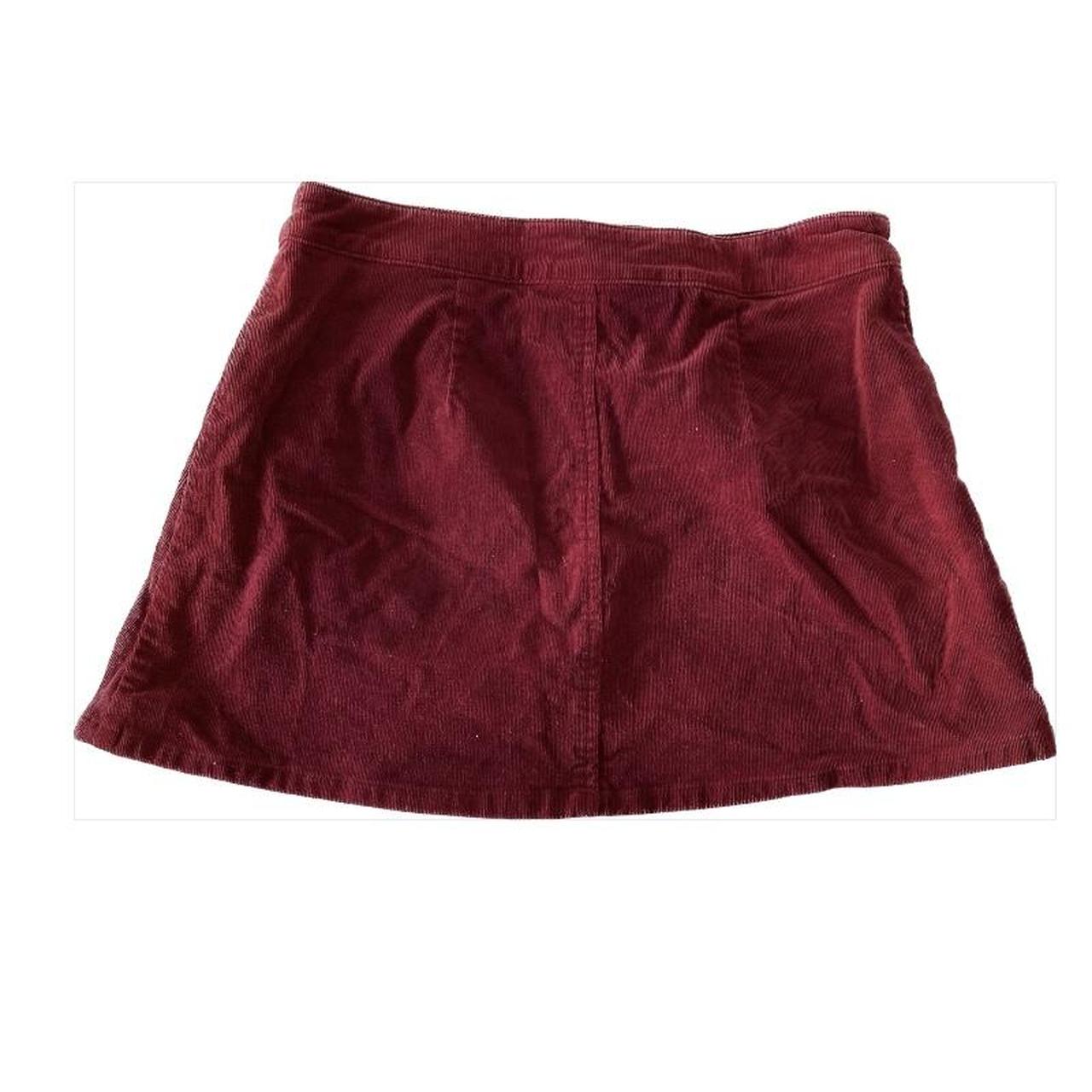 cute burgundy corduroy skirt size 6-8 bought for... - Depop