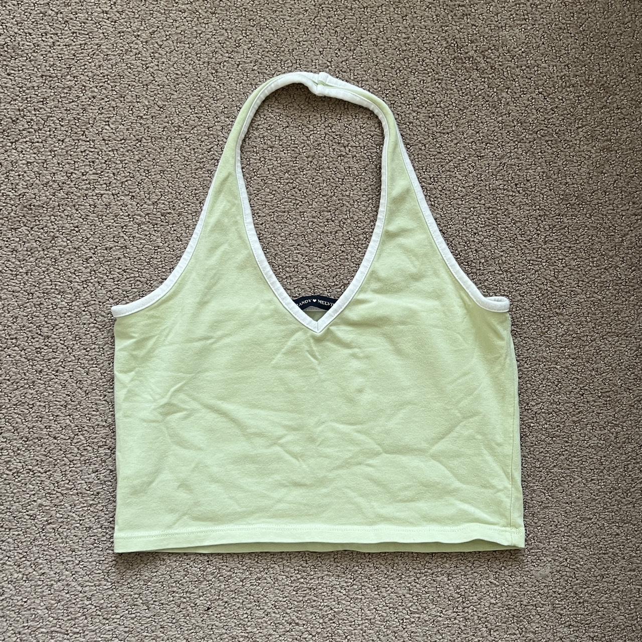 Brandy Melville green and white halter top, Not sold