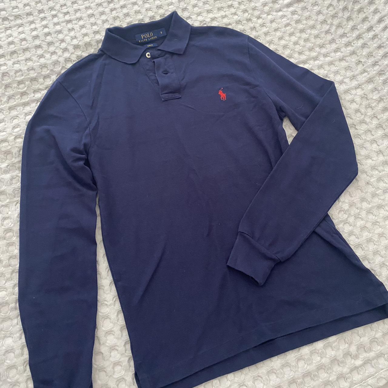 Mens Long Sleeve Ralph Lauren Polo Shirt in Slim... - Depop