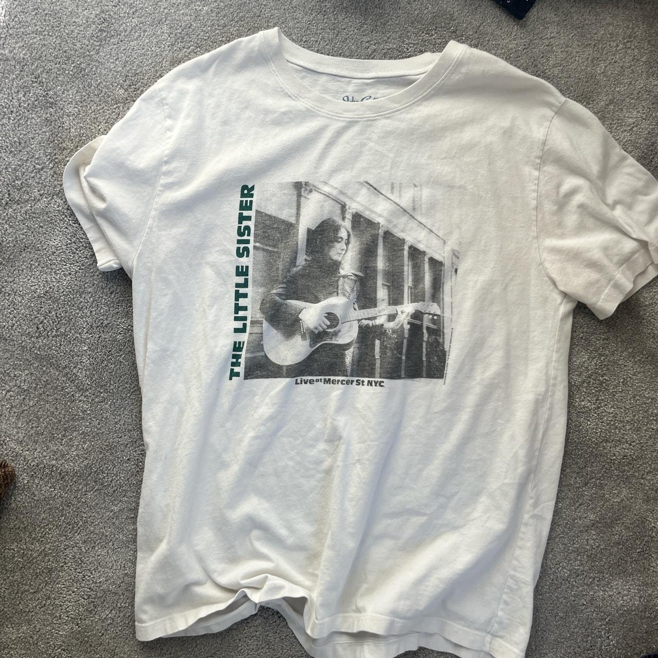 Brandy melville little sister band t shirt- hardly... - Depop