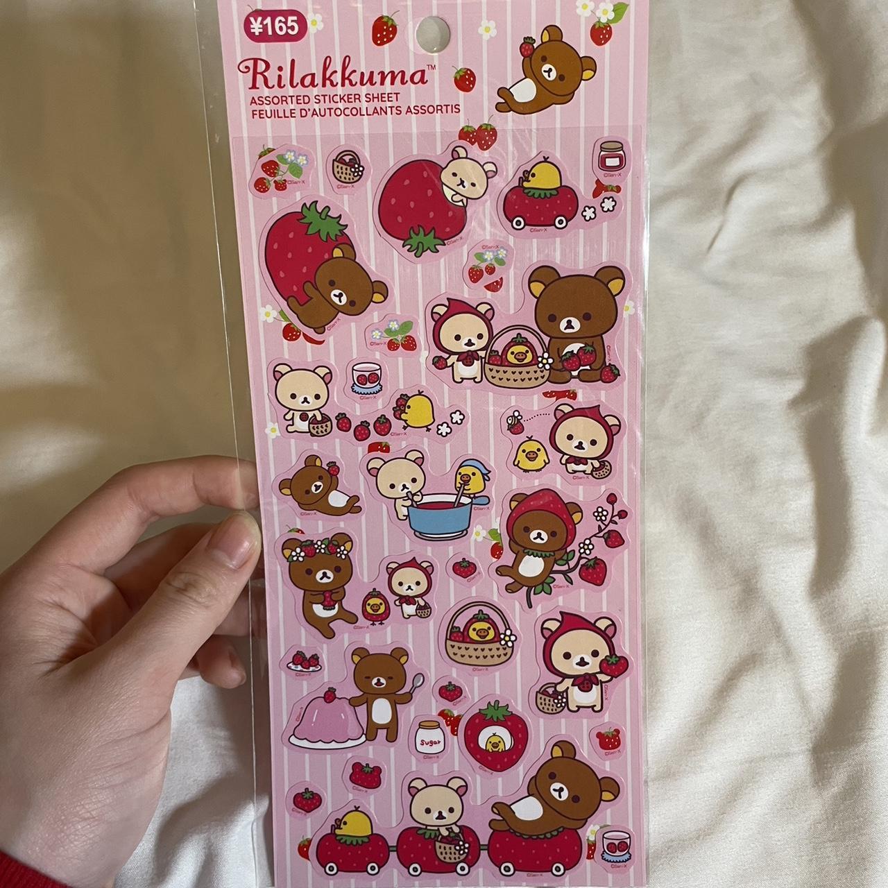 💜 Rilakkuma Strawberry Sticker Sheet (LAST ONE - Depop