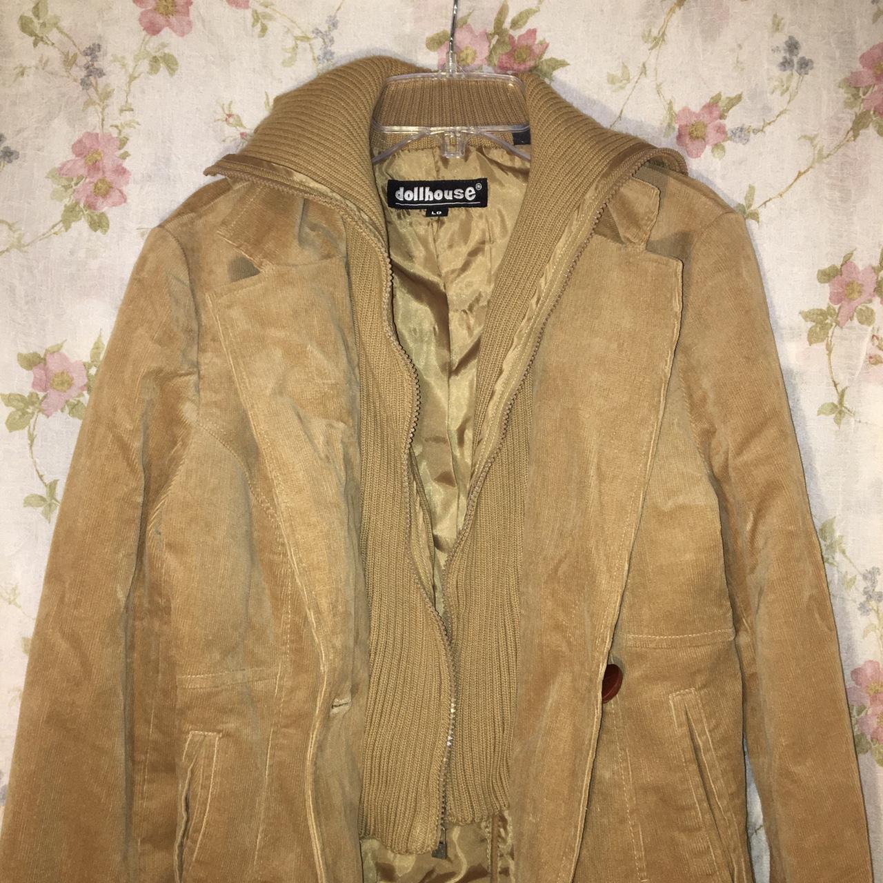 Dollhouse Women's Tan and Brown Jacket Depop