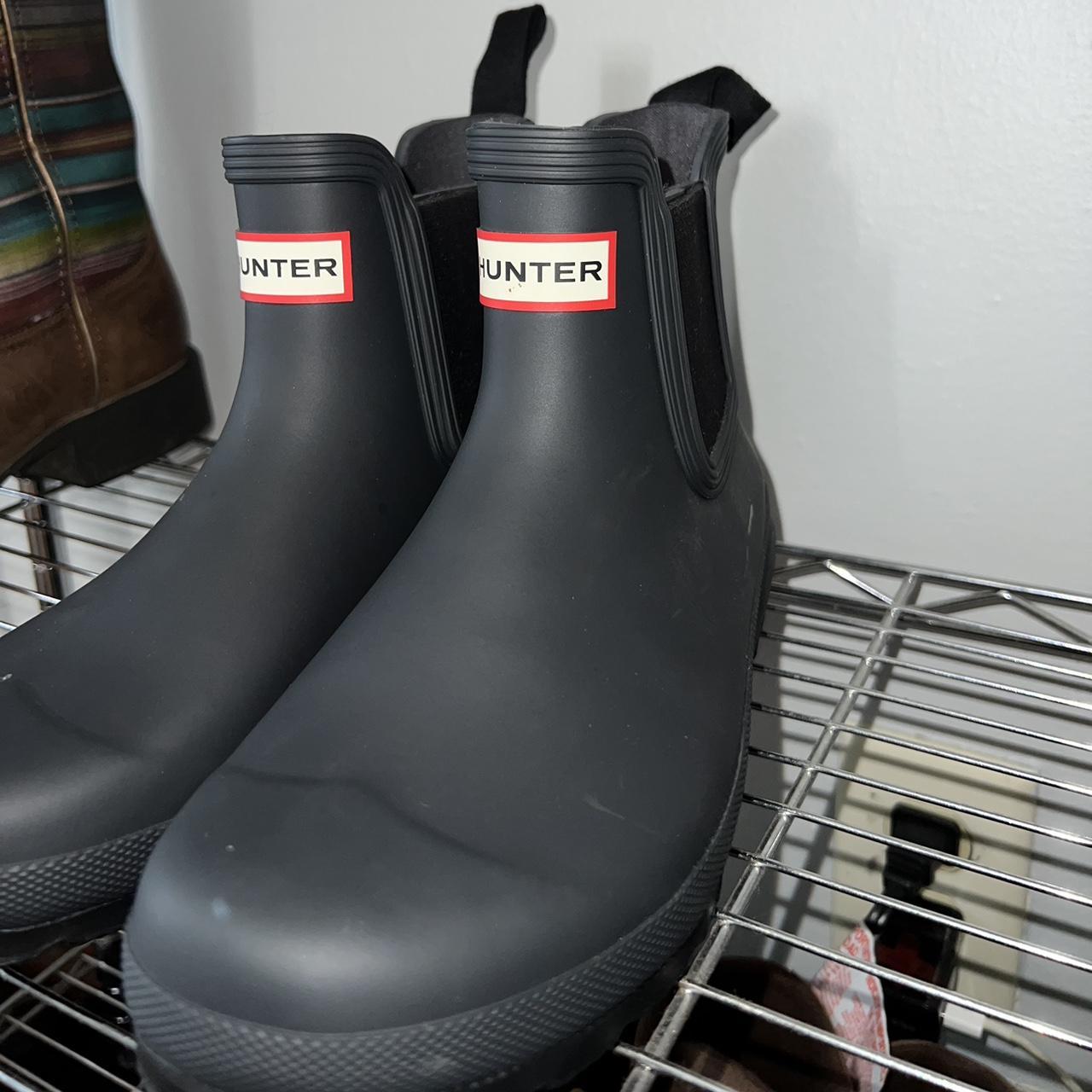 matte black hunter boots