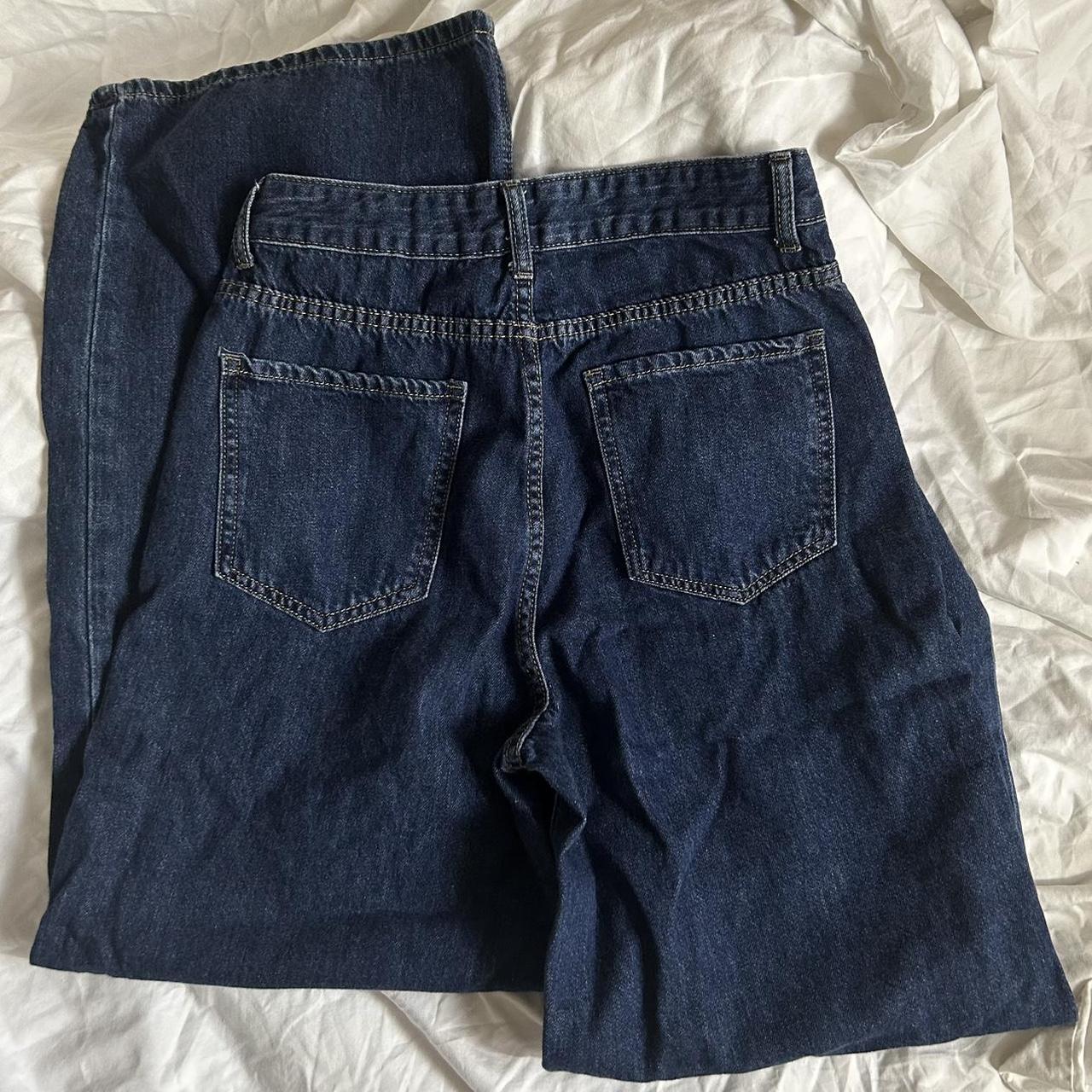 Shein high rise baggy/wide leg jeans size M never... - Depop