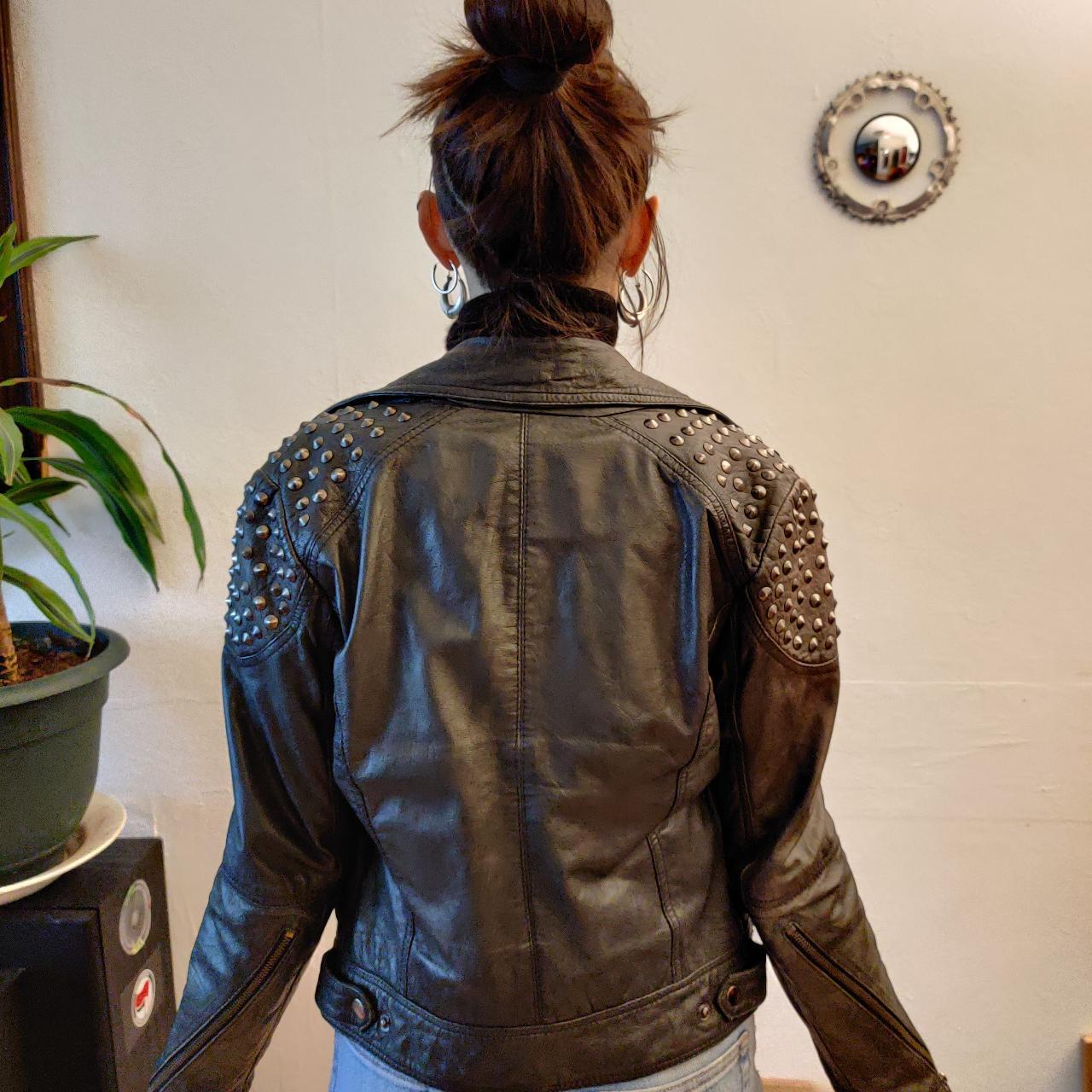 Women's Black and Silver Jacket | Depop