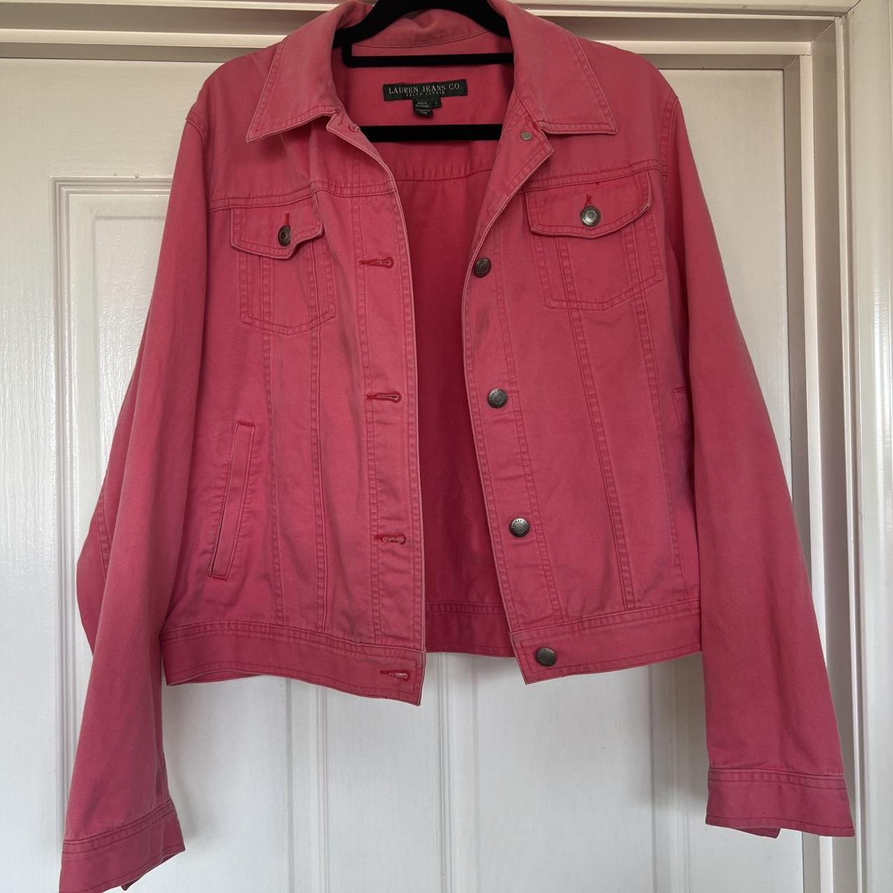 Ralph lauren pink denim jacket best sale