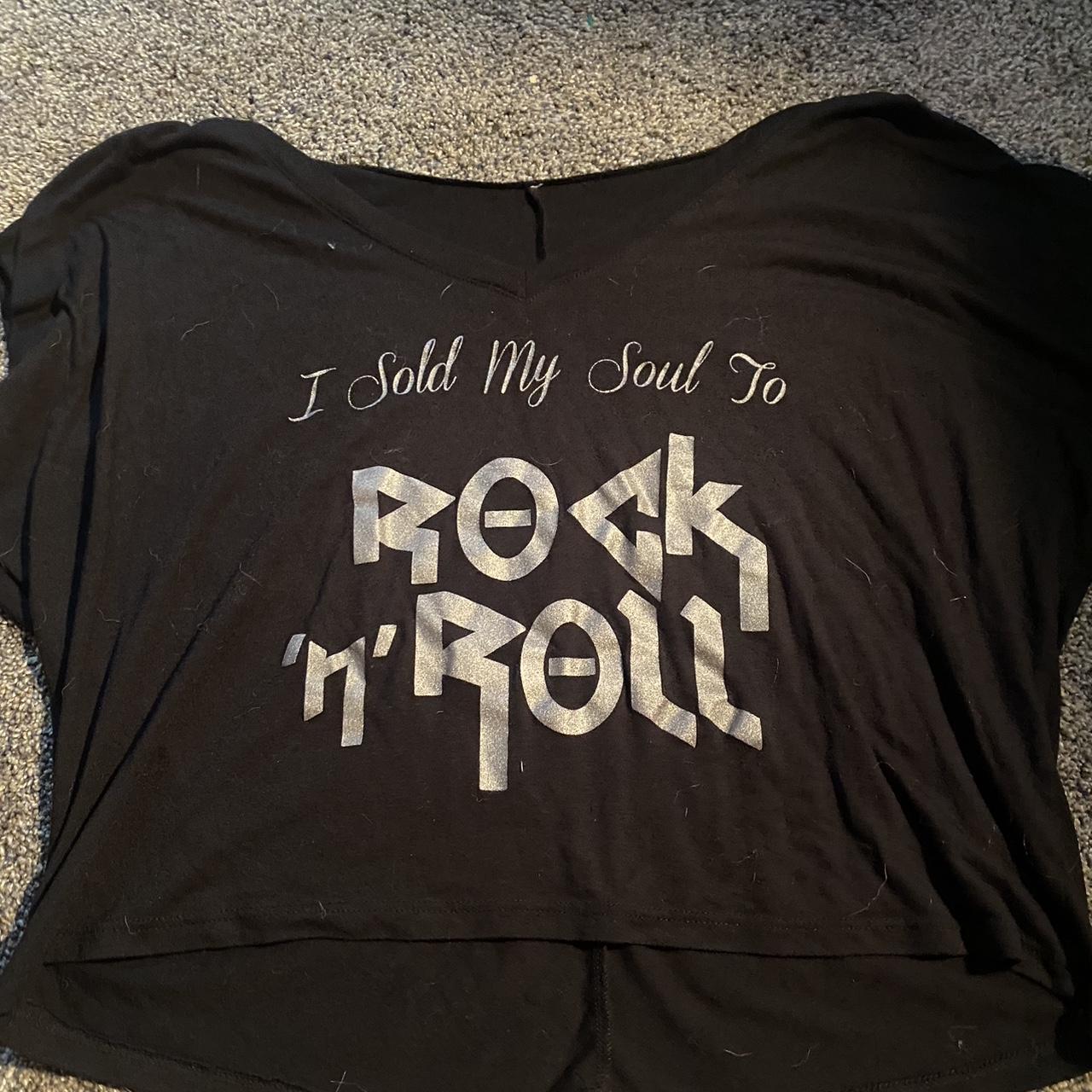 I sold my soul to rock and roll tee shirt, awfully... - Depop