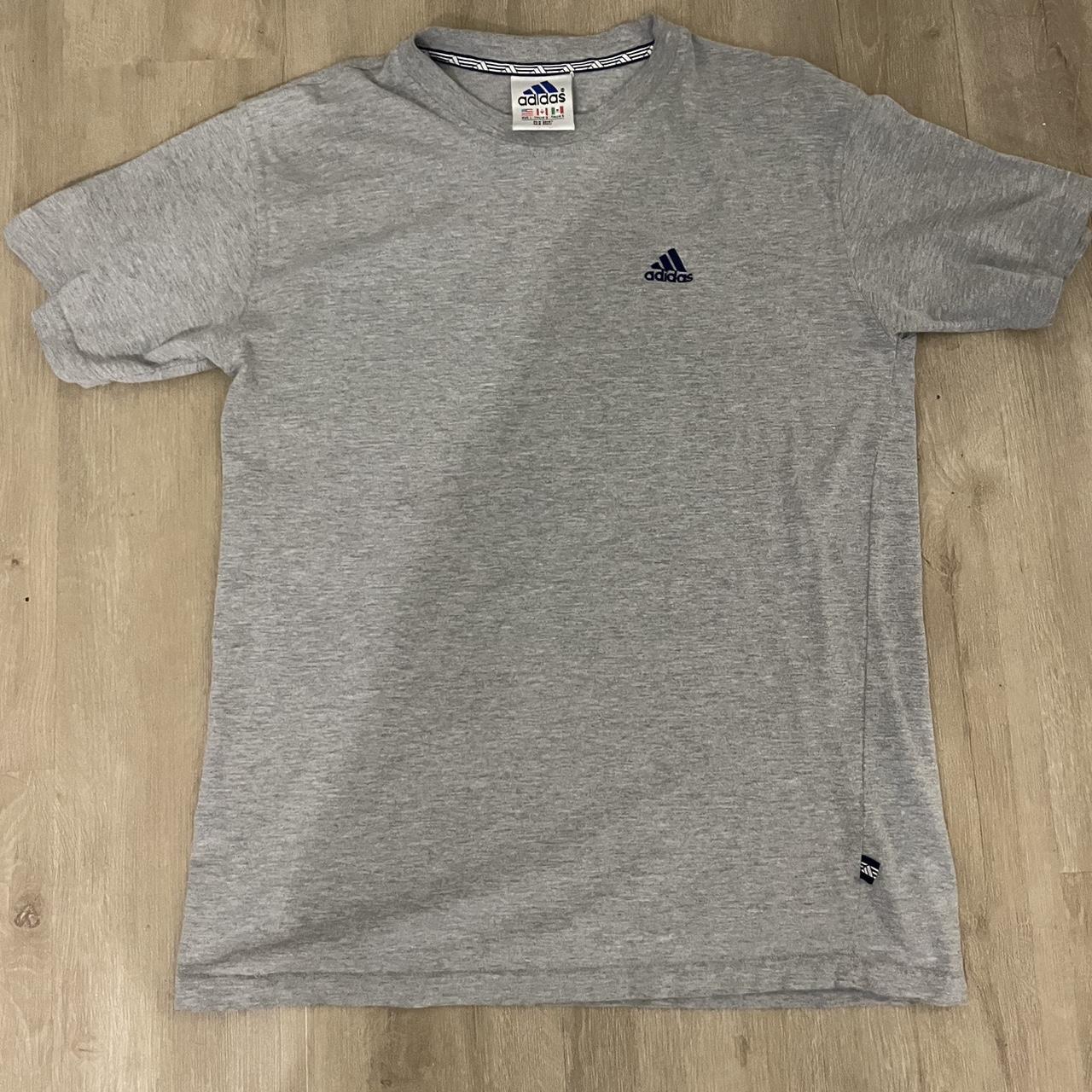 Vintage 90s adidas grey t shirt sportswear brand 2000s - Depop