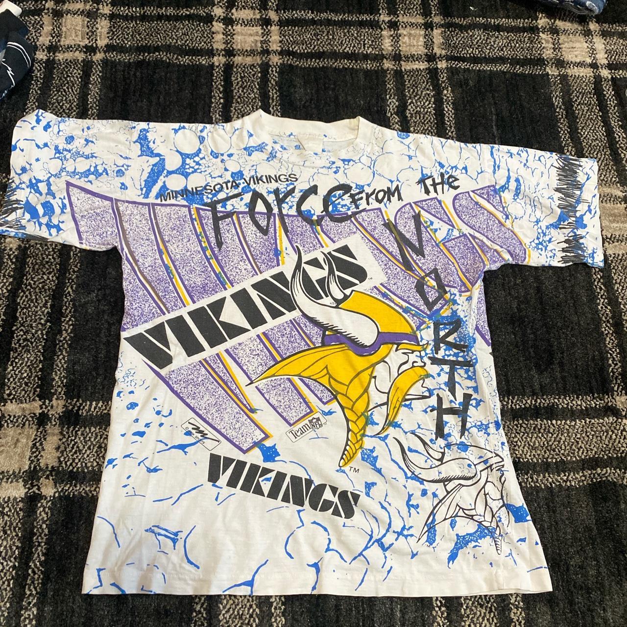 Vintage Vikings T-Shirt “Force from the north” All - Depop