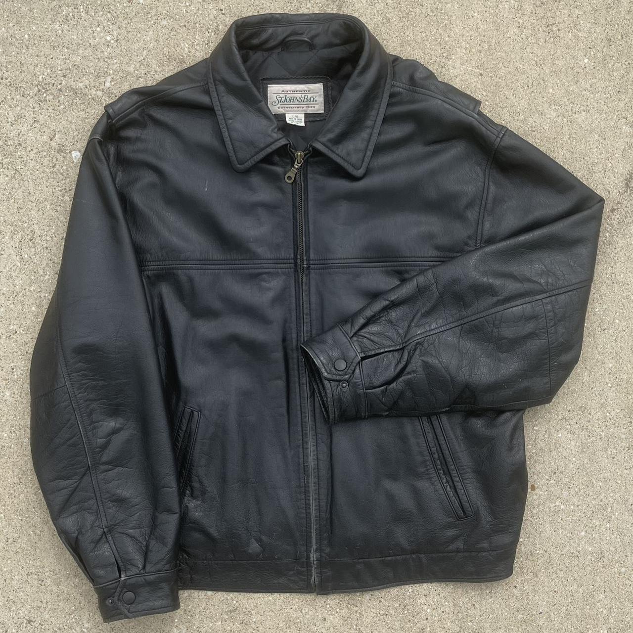 St. John's Bay Men's Black Jacket | Depop