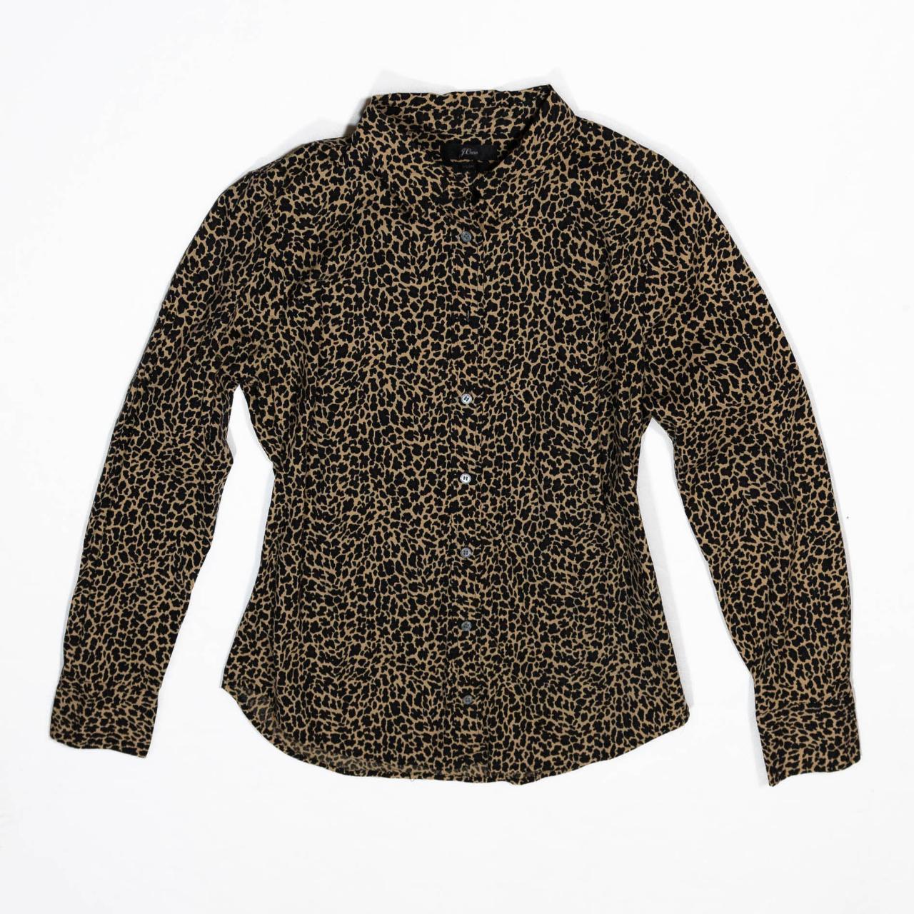 j crew leopard print blouse