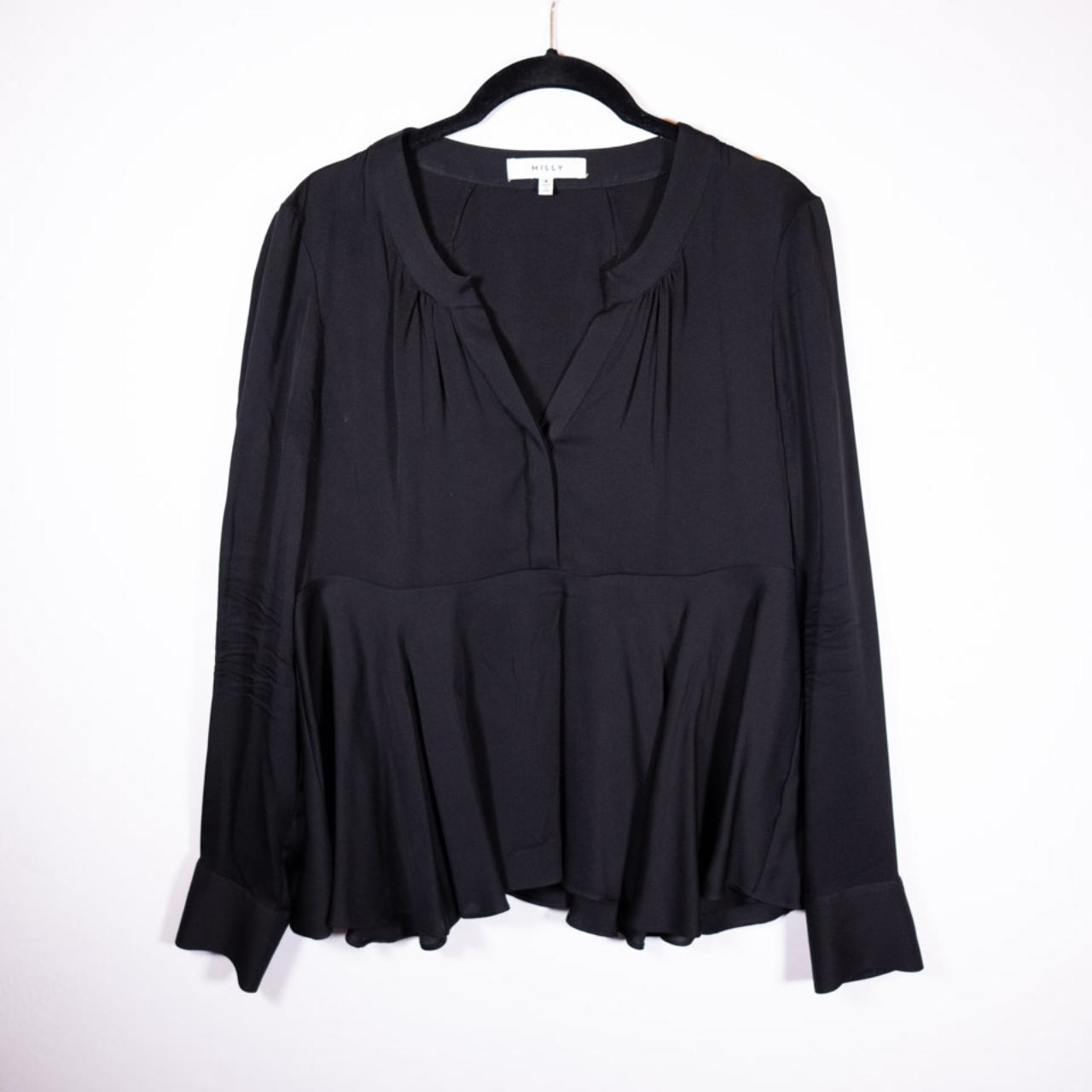 Milly stretch discount silk ruffle top