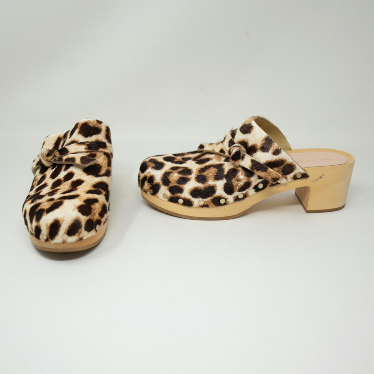 Loeffler randall hot sale leopard mules