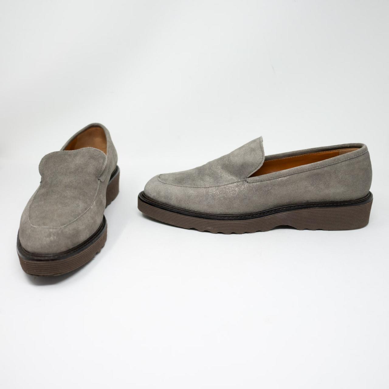 Aquatalia Kelsey Genuine Suede Loafer Metallic Depop