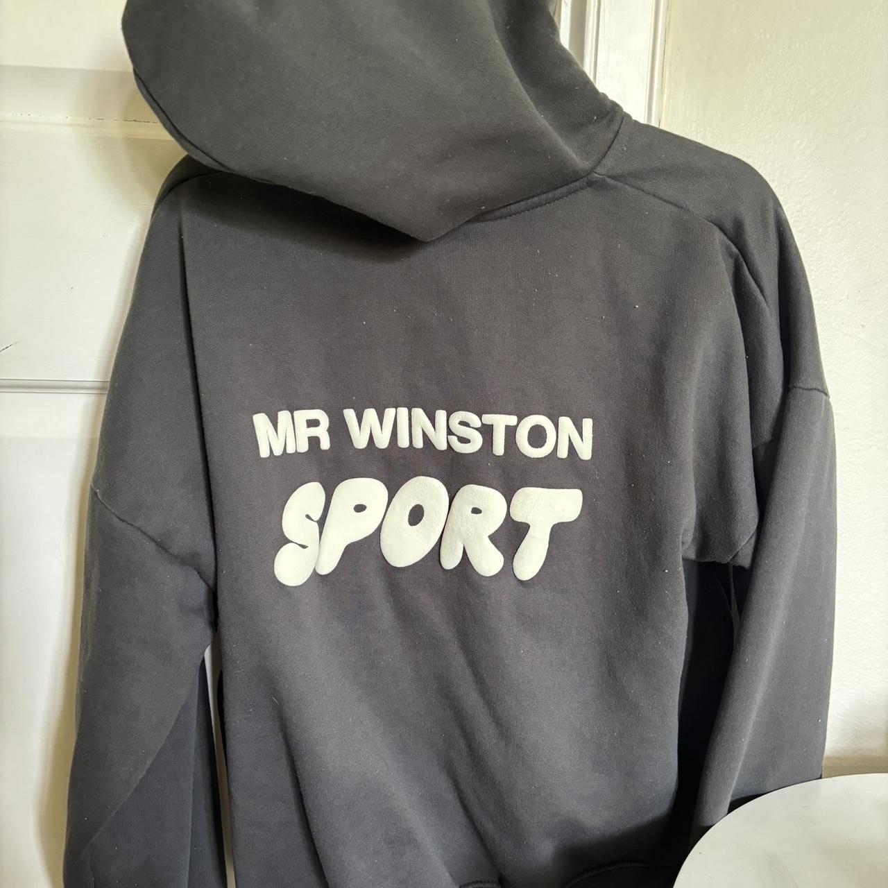 Mr Winston black zip up hoodie small no... Depop