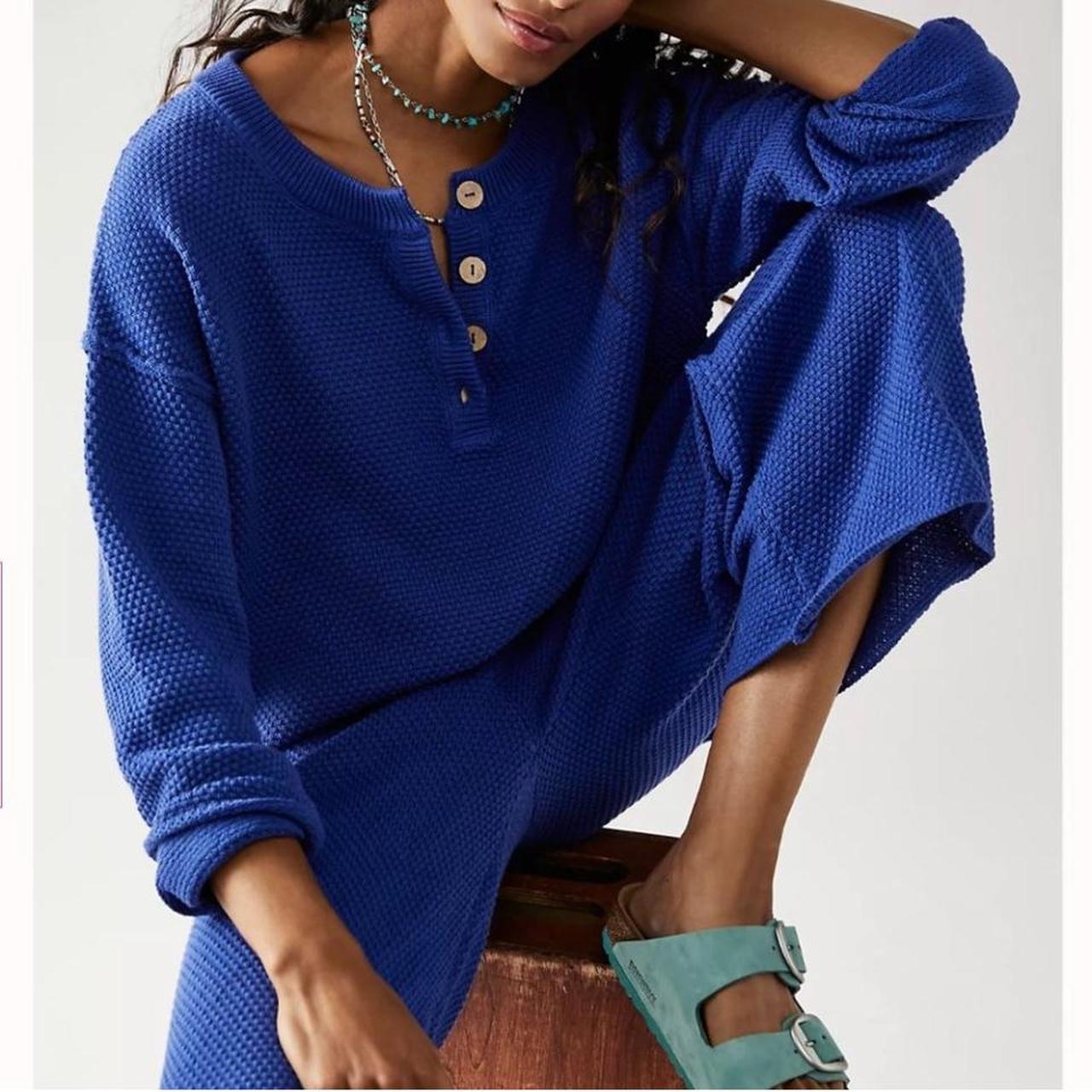 Free People Hailee Sweater set. Royal blue color.... - Depop